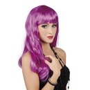Perruque longue violette femme