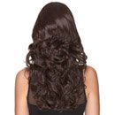 Perruque luxe chatain ondulée avec frange femme - 221g