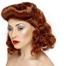 Perruque pin up marron femme