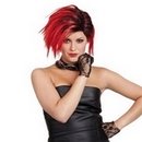 Perruque punk courte rouge femme