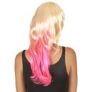 Perruque Tie & Dye blond et rose femme