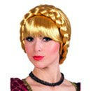 Perruque tressée blonde bavaroise femme