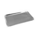 25 plateaux de service en carton rectangle argent 19x28 cm