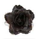 Rose noire pour cheveux femme