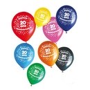 Sachet 8 ballons 20 ans