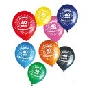 Sachet 8 ballons 40 ans