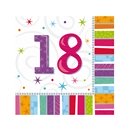 16 Serviettes en papier 18 ans 33 x 33 cm