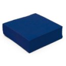 50 serviettes papier microgaufré double épaisseur bleu 38 cm