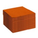 50 serviettes carrées micro gaufrée double épaisseur orange 38 cm