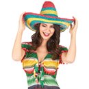 Sombrero Mexicain rouge-vert-jaune adulte
