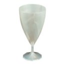 6 verres à eau design plastique rigide blanc nacré 25 cl