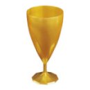 6 verres à vin design plastique rigide or 15 cl