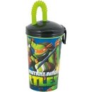 Verre en plastique avec paille Tortues Ninja™