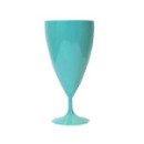 6 verres à vin design plastique rigide turquoise 15 cl