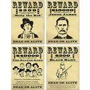 Affiches de récompense Bandits américains